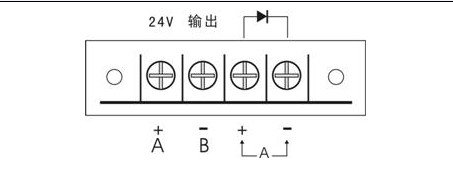 卸下變送器接線端的旋蓋，可以看到如圖所示的接線端子。